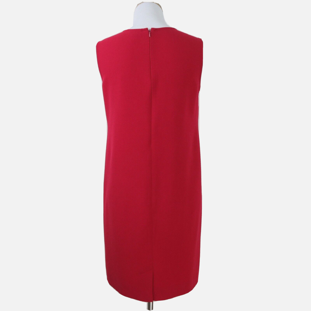 J Jill Size Petite 4 Stretch Crepe Shift Dress Knee Length Red - Picture 4 of 9